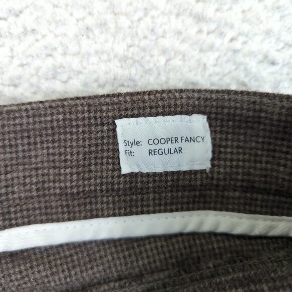 Brax Cooper Fancy Regular Fit Brown Wool Stretch Pants Slim Men's Size 38/36 - Picture 8 of 10
